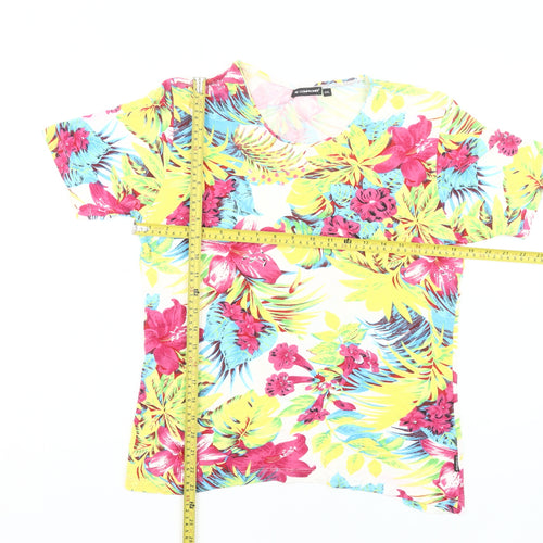 No Compromise Womens Multicoloured Floral T-Shirt Size 2XL