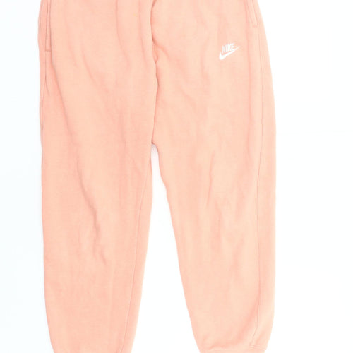 Nike Womens Pink Jogger Sweatpants Size S Fleece Casual Trousers
