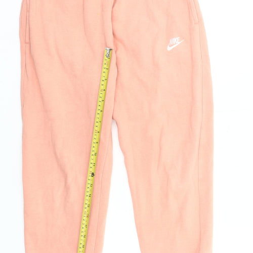 Nike Womens Pink Jogger Sweatpants Size S Fleece Casual Trousers