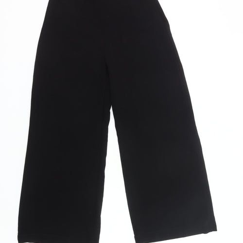 GFLOCK Women’s Black Wide-Leg High Rise Trousers Size 8