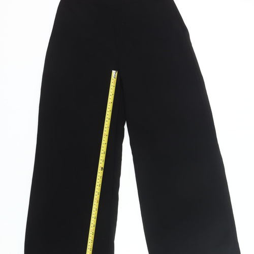 GFLOCK Women’s Black Wide-Leg High Rise Trousers Size 8