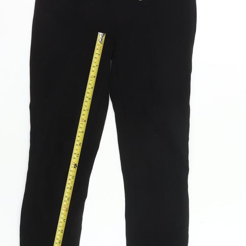 New Look Womens Black High Rise Button Detail Leggings UK 8