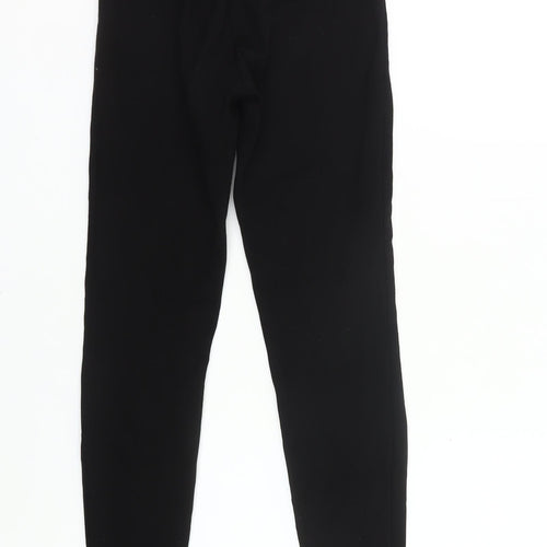 New Look Womens Black High Rise Button Detail Leggings UK 8