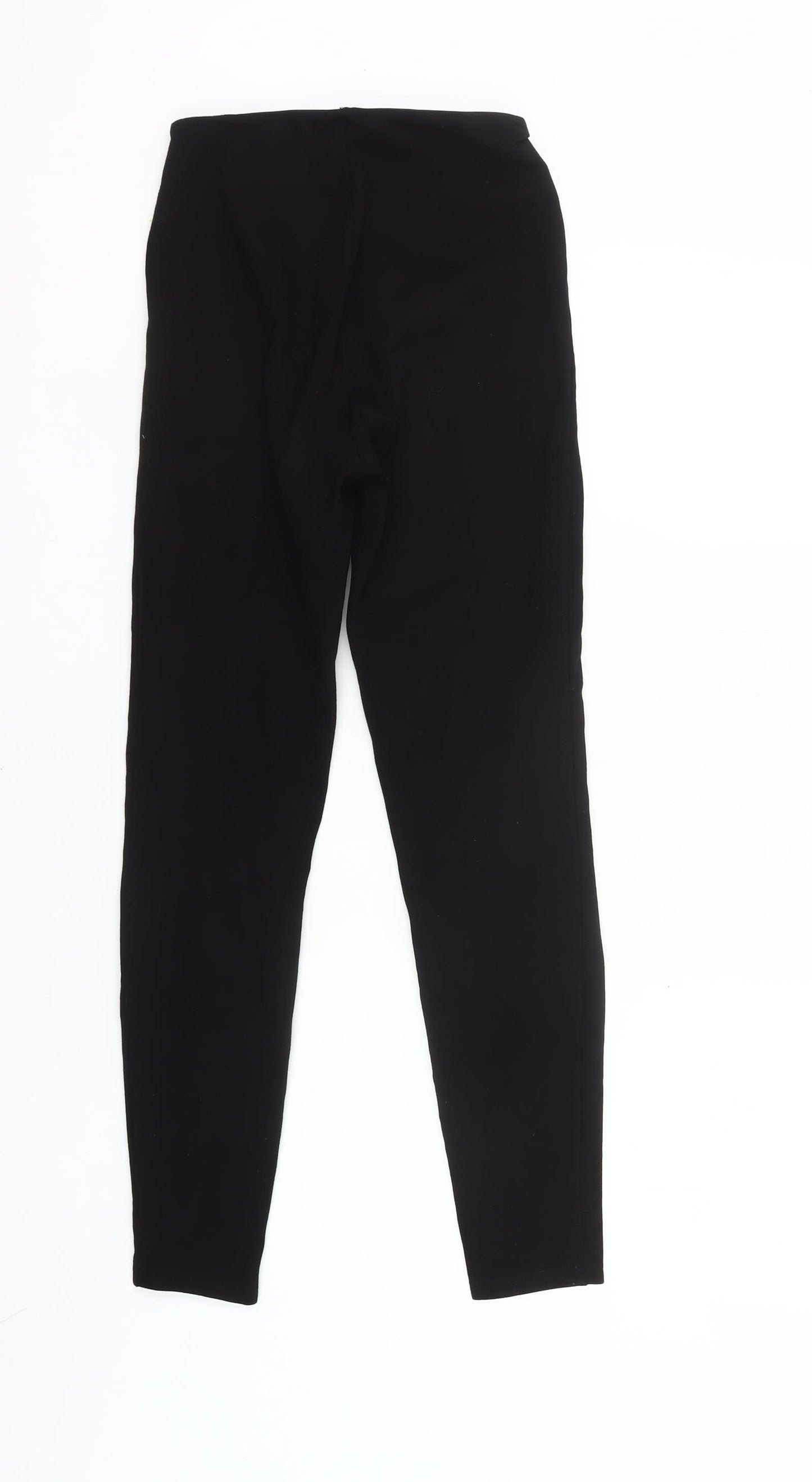 New Look Womens Black High Rise Button Detail Leggings UK 8