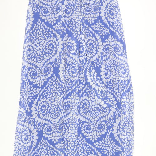Debenhams Women’s Blue Floral Maxi Strapless Dress Size 12