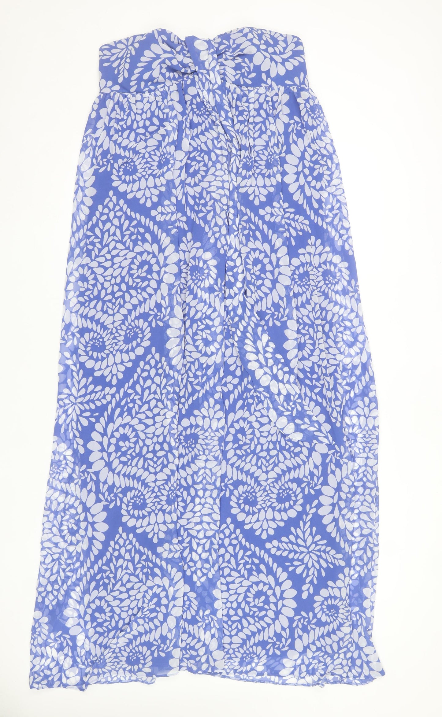 Debenhams Women’s Blue Floral Maxi Strapless Dress Size 12