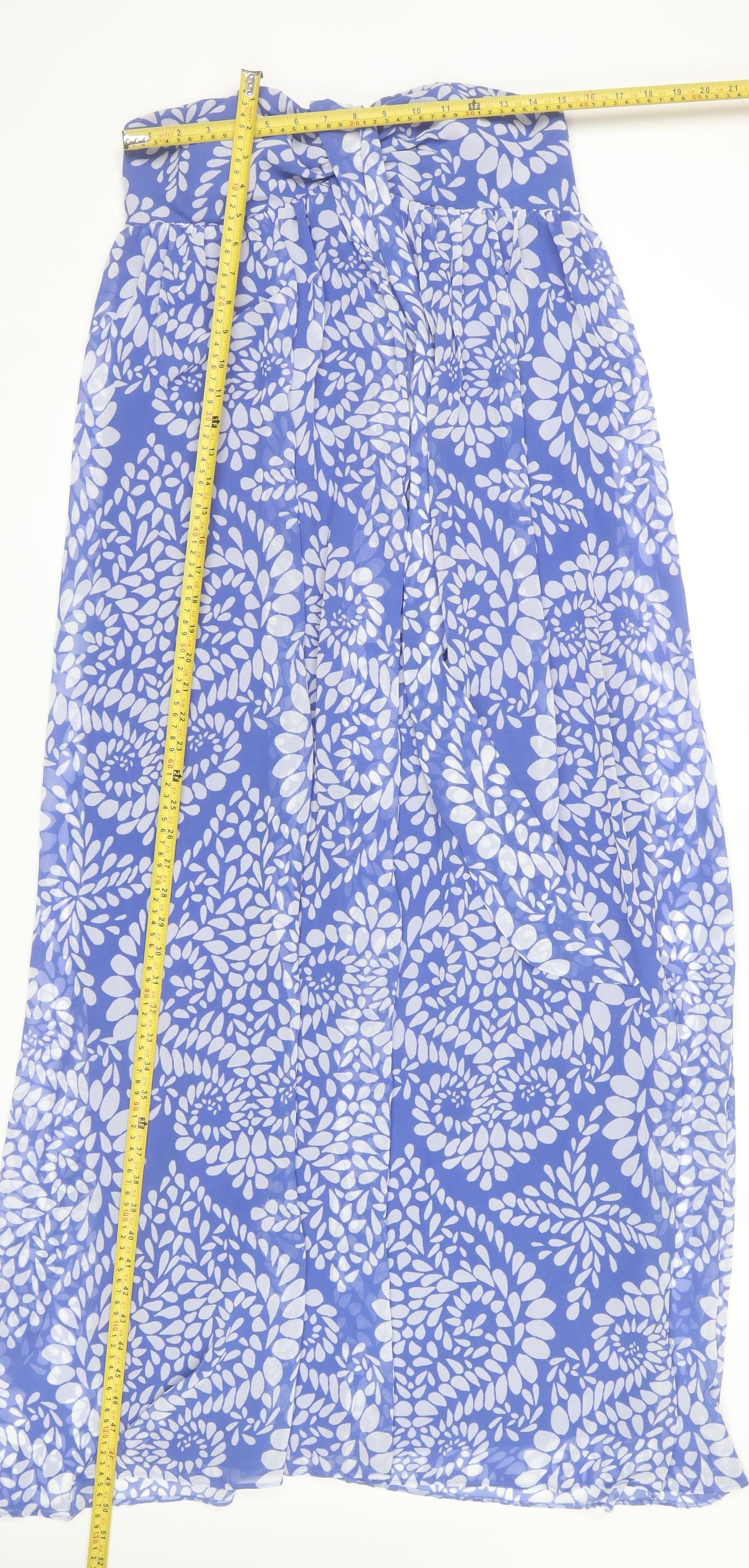 Debenhams Women’s Blue Floral Maxi Strapless Dress Size 12