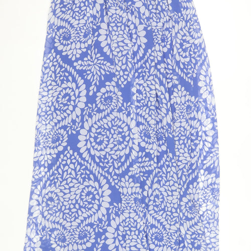 Debenhams Women’s Blue Floral Maxi Strapless Dress Size 12