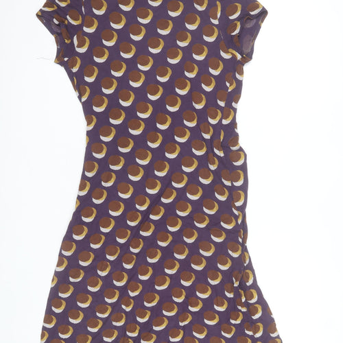 Kaliko Women’s Purple Polka Dot Wrap Dress Size 12 Short Sleeve
