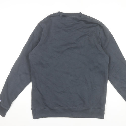Champion Men’s Black Pullover Sweatshirt M Regular Crew Neck Logo