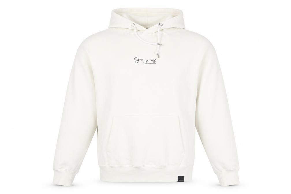 Pull&Bear Men’s White Graphic Print Pullover Hoodie Size S