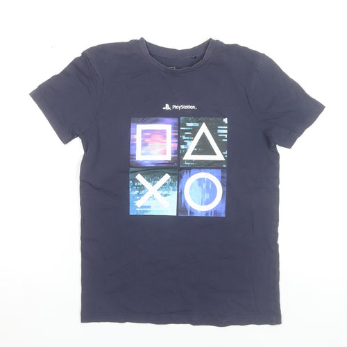 Fashion UK Boys PlayStation Blue Graphic T-Shirt 10-11 Years Casual Cotton