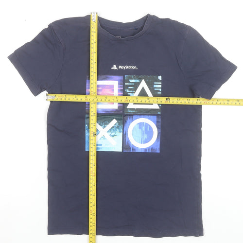 Fashion UK Boys PlayStation Blue Graphic T-Shirt 10-11 Years Casual Cotton