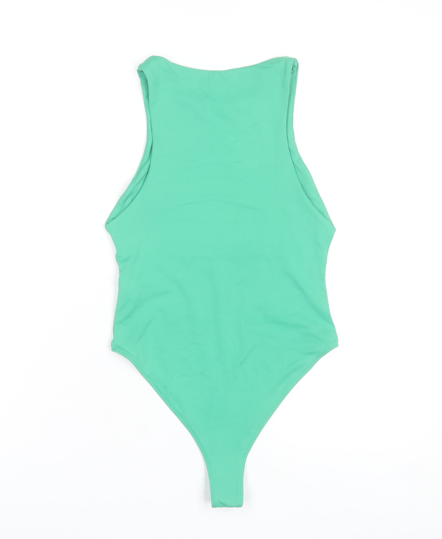 Zara Women Green Sleeveless Bodysuit Size S Slim Fit Summer Stretch