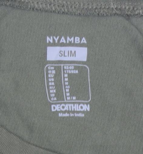 Decathlon Nyamba Men’s Green Slim Fit Graphic T-Shirt M