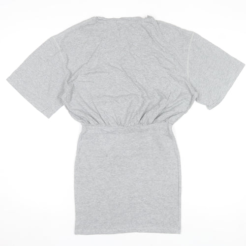 6ixty8ight Women's Grey T-Shirt Dress Size L Casual Jersey Cotton Blend