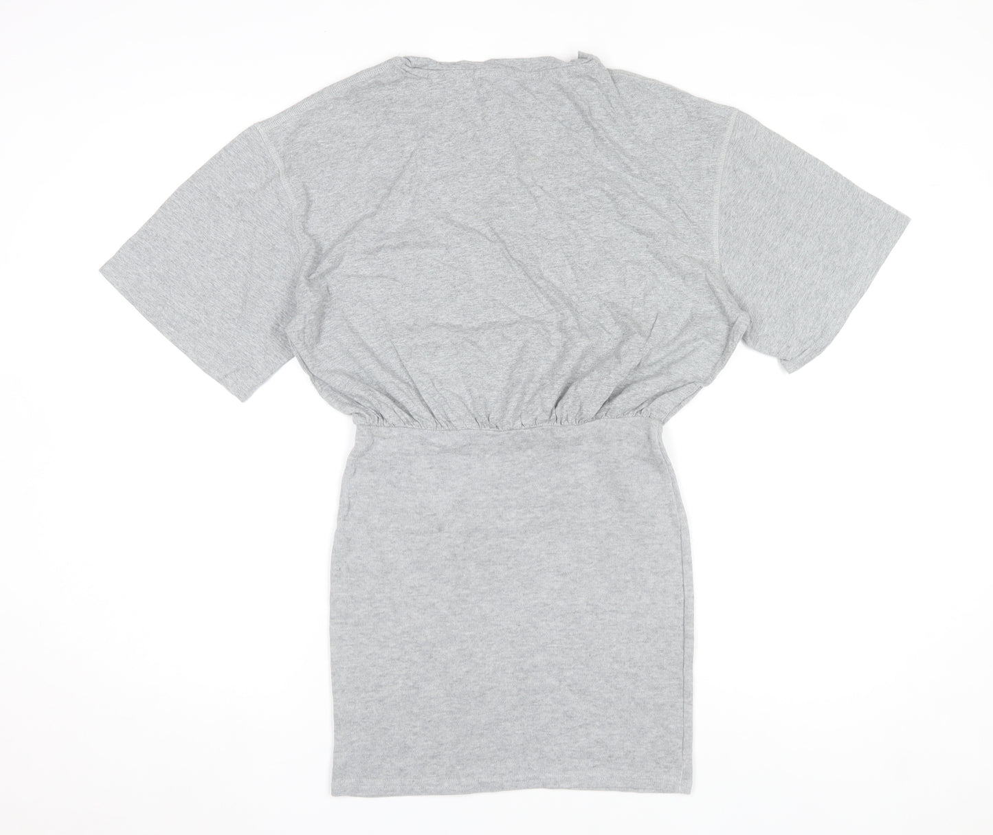 6ixty8ight Women's Grey T-Shirt Dress Size L Casual Jersey Cotton Blend