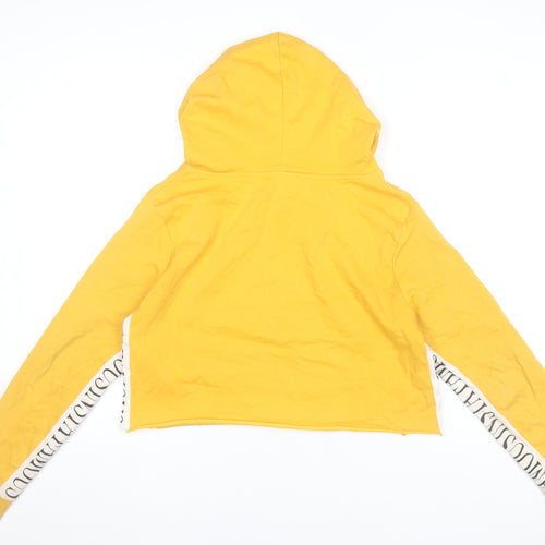 Tally Weijl Womens Yellow Pullover Hoodie Size M Cotton Blend