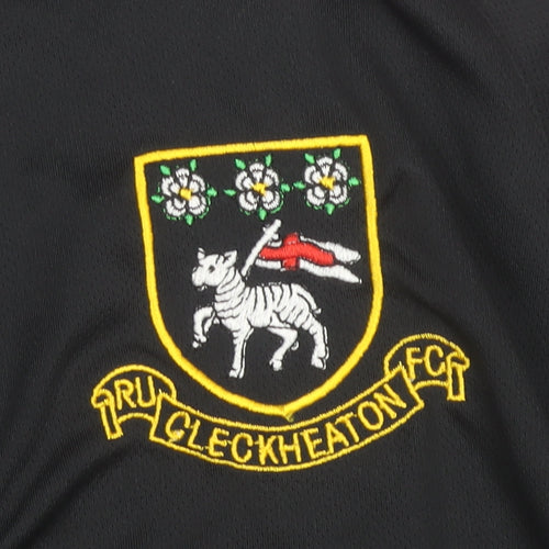 Cleckheaton RUFC Men’s Black Polo Shirt Size M 38/40 Embroidered Logo