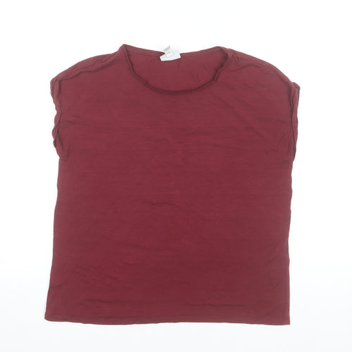 Vero Moda Women’s Red Sleeveless Basic T-Shirt Top Size S