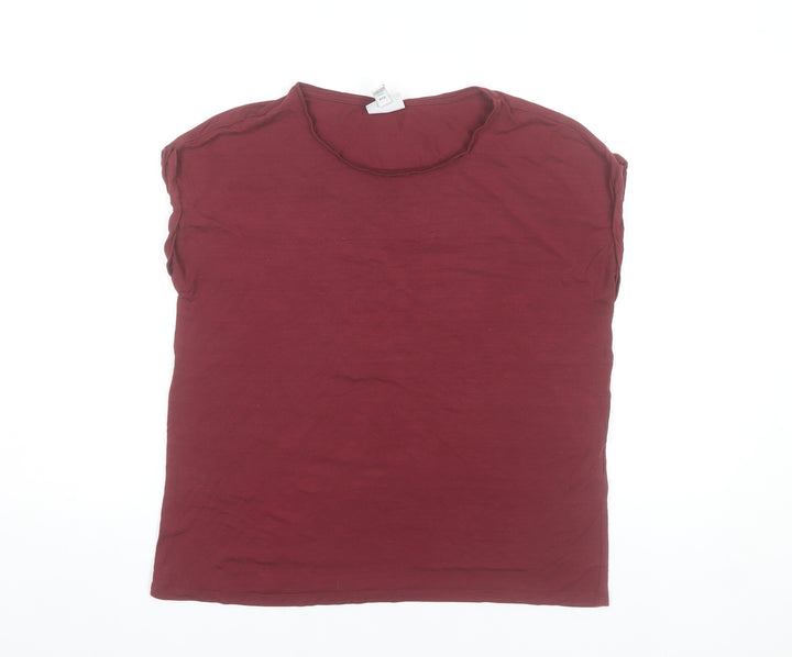 Vero Moda Women’s Red Sleeveless Basic T-Shirt Top Size S