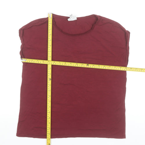 Vero Moda Women’s Red Sleeveless Basic T-Shirt Top Size S