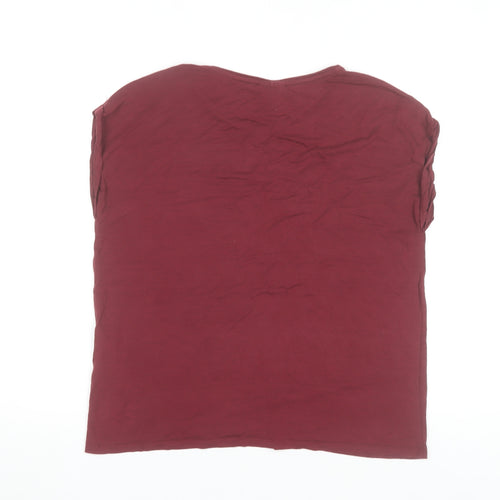 Vero Moda Women’s Red Sleeveless Basic T-Shirt Top Size S