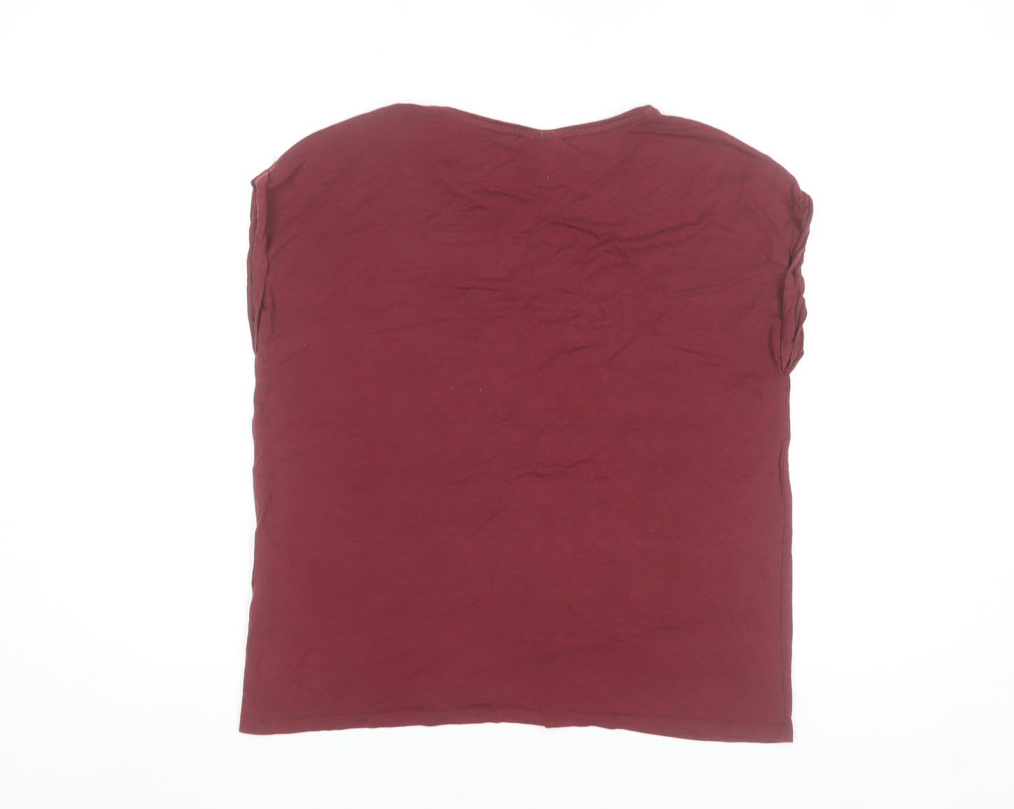 Vero Moda Women’s Red Sleeveless Basic T-Shirt Top Size S