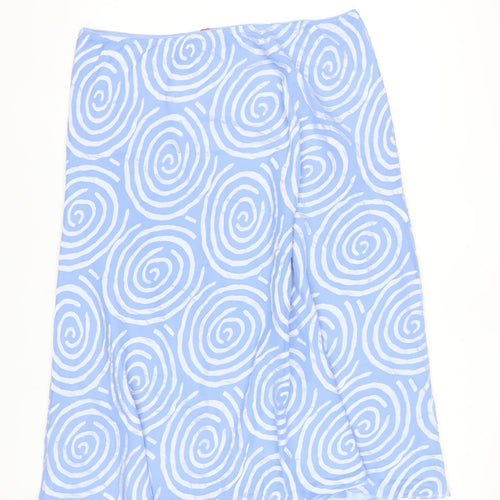 Jacques Vert Women’s Blue A-Line Midi Skirt UK 22 Geometric