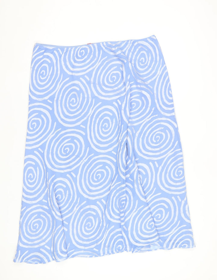 Jacques Vert Women’s Blue A-Line Midi Skirt UK 22 Geometric