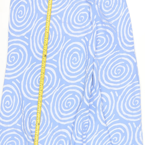 Jacques Vert Women’s Blue A-Line Midi Skirt UK 22 Geometric