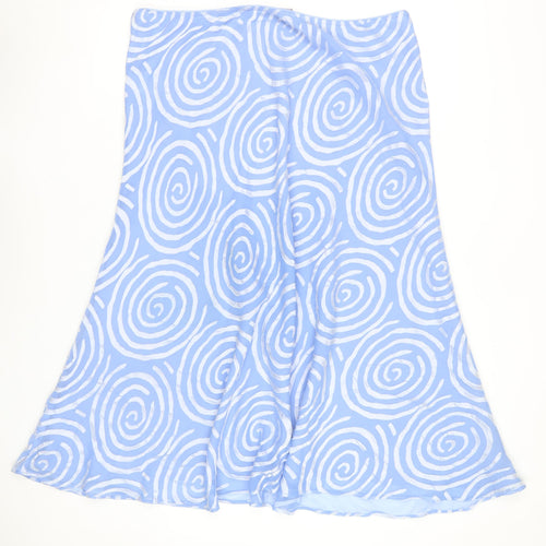 Jacques Vert Women’s Blue A-Line Midi Skirt UK 22 Geometric