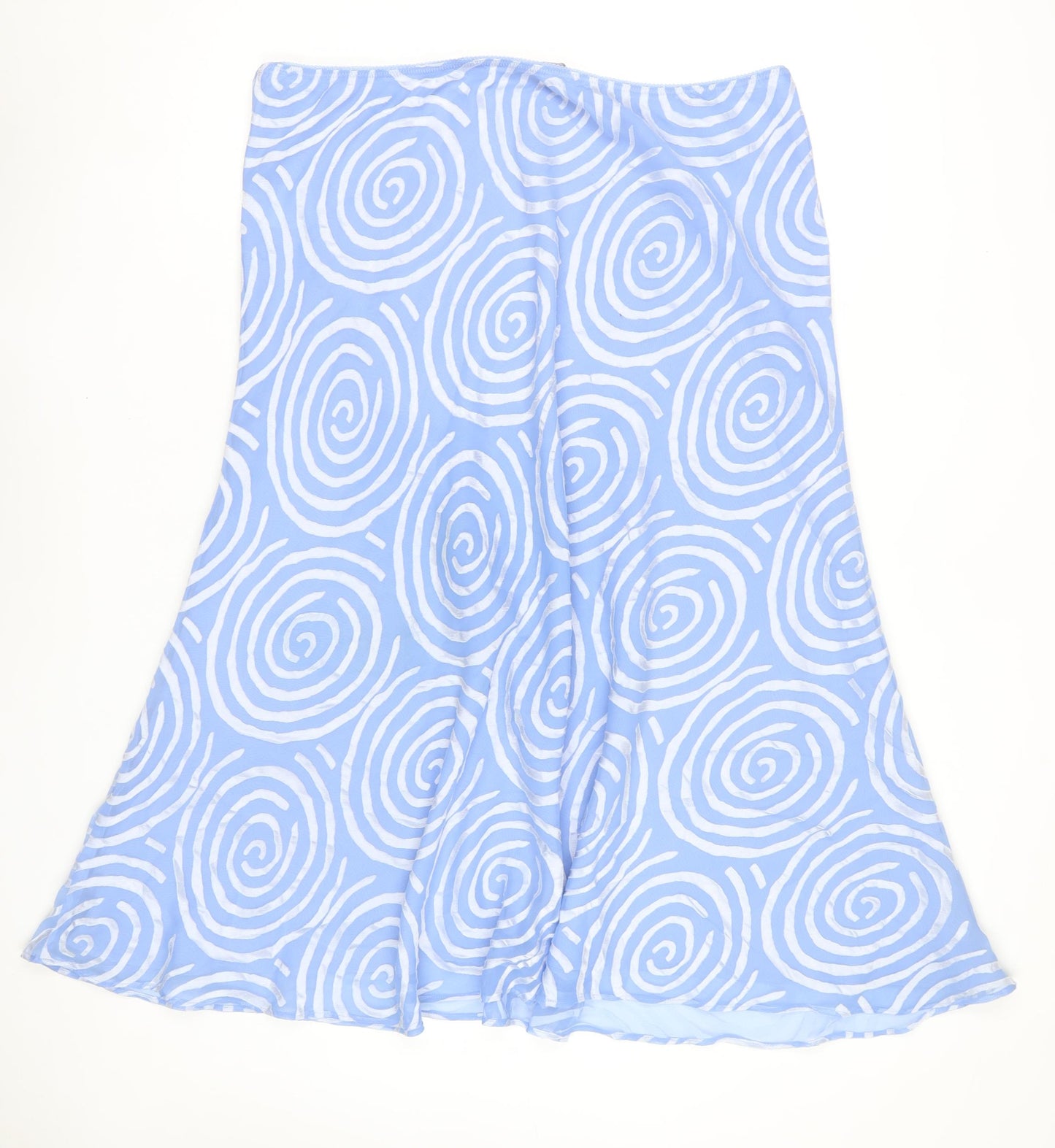 Jacques Vert Women’s Blue A-Line Midi Skirt UK 22 Geometric