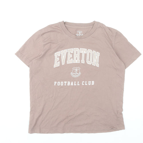 Everton Women Brown XS T-Shirt Short Sleeve Crew Neck Football Casual