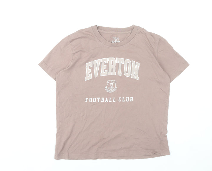 Everton Women Brown XS T-Shirt Short Sleeve Crew Neck Football Casual