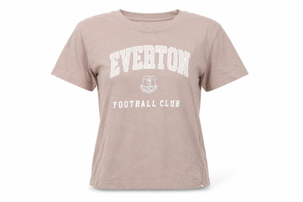 Everton Women Brown XS T-Shirt Short Sleeve Crew Neck Football Casual