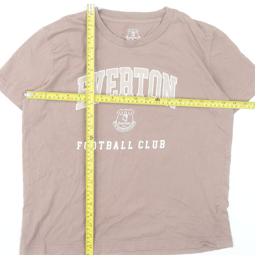 Everton Women Brown XS T-Shirt Short Sleeve Crew Neck Football Casual