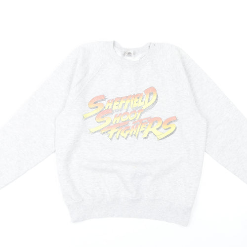 Unisex Adults Grey Sheffield Shoot Fighters Sweatshirt S Regular Fit