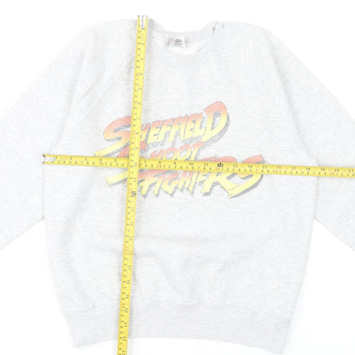 Unisex Adults Grey Sheffield Shoot Fighters Sweatshirt S Regular Fit