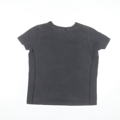 Champion Women Black Medium Basic Cotton Short Sleeve T-Shirt
