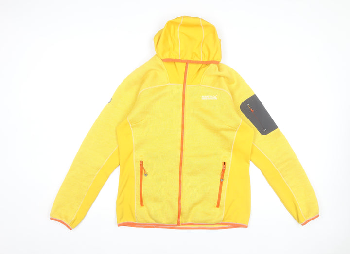 Regatta Womens Yellow Hooded Full Zip Outdoor Jacket Size 16