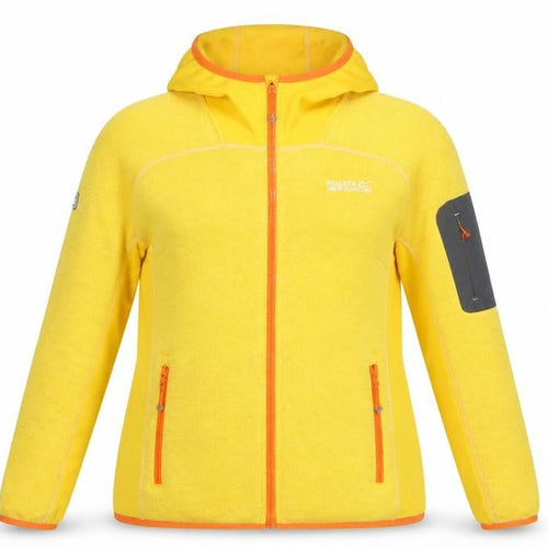 Regatta Womens Yellow Hooded Full Zip Outdoor Jacket Size 16