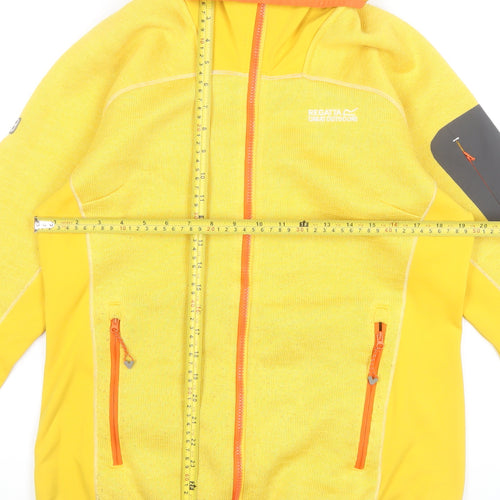 Regatta Womens Yellow Hooded Full Zip Outdoor Jacket Size 16