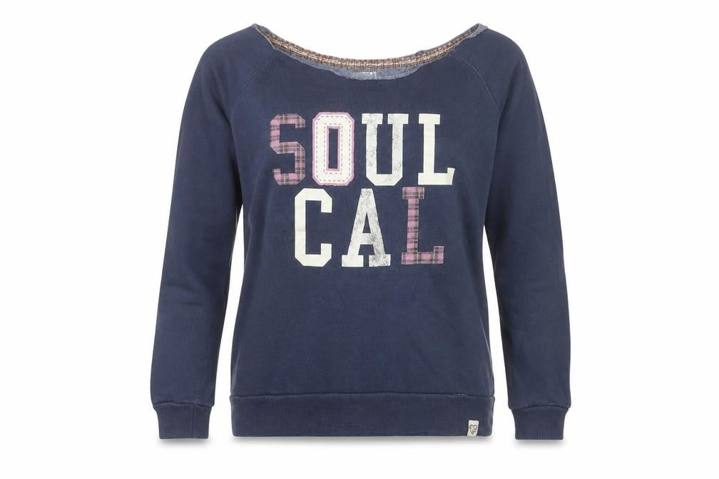 SoulCal Women’s Blue Sweatshirt Medium Logo Print Cotton Blend