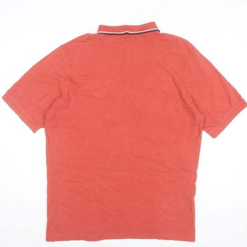 Chaps Men Red XL Cotton Polo Shirt Short Sleeve Classic Casual