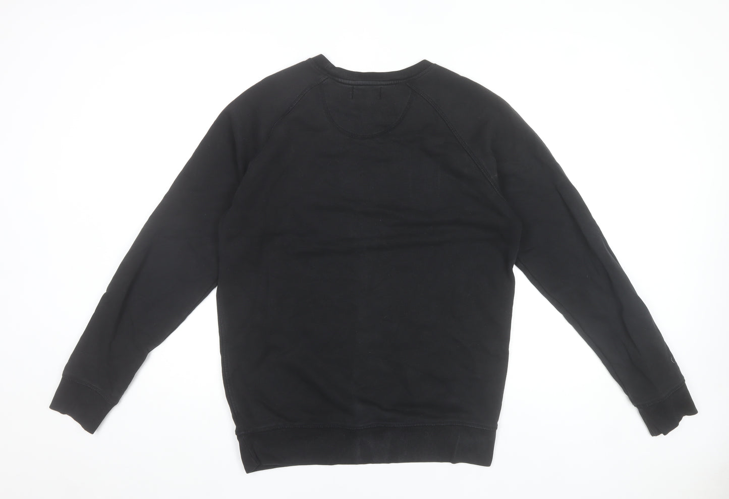 MR SHAW Men’s Black Crew Neck Pullover Sweatshirt Size L