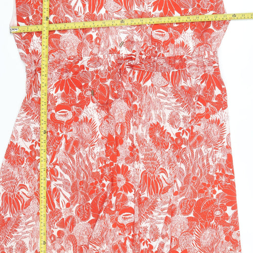 H&M Womens Red Floral A-Line Sleeveless Dress Size 22 Plus