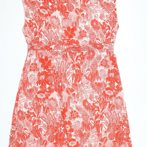 H&M Womens Red Floral A-Line Sleeveless Dress Size 22 Plus