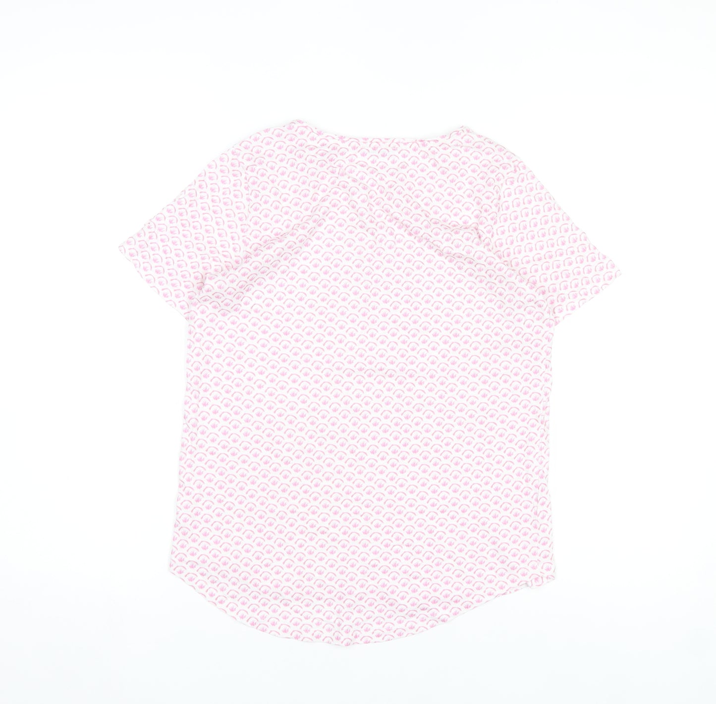 Bella di Notte Womens Pink Geometric Jersey T-Shirt Size 10