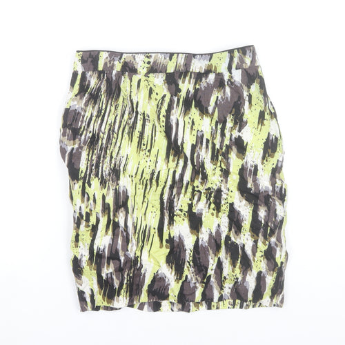 Marks and Spencer Women’s Multicoloured Linen Pencil Skirt UK 10